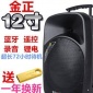 金正12寸户外拉杆音箱广场舞音响便携大功率充电瓶蓝牙插卡重低音